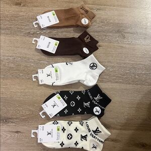 Louis Vuitton and Dior socks GWP bundle 5 pack
